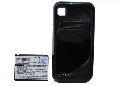 Samsung AB653850CU helyettesítő mobiltelefon akkumulátor (Li-ion, 3.7V, 2400mAh) - Utángyártott