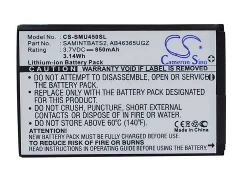 Verizon SAMINTBATS2 helyettesítő mobiltelefon akkumulátor (Li-ion, 3.7V, 850mAh / 3.14Wh) - Utángyártott