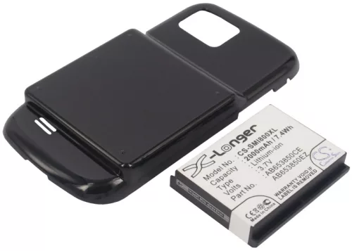 Samsung AB653850EZ helyettesítő mobiltelefon akkumulátor (Li-ion, 3.7V, 2000mAh / 7.4Wh) - Utángyártott