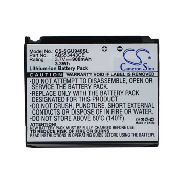   Samsung AB603443EZBSTD helyettesítő mobiltelefon akkumulátor (Li-ion, 3.7V, 900mAh) - Utángyártott