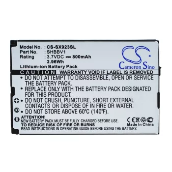   Sharp SHBBV1 helyettesítő mobiltelefon akkumulátor (Li-ion, 3.7V, 800mAh) - Utángyártott