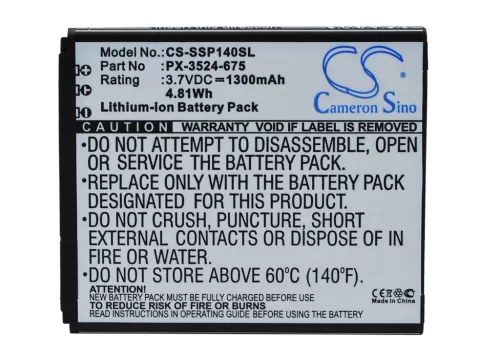 Simvalley PX-3524-675 helyettesítő mobiltelefon akkumulátor (Li-ion, 3.7V, 1300mAh / 4.81Wh) - Utángyártott