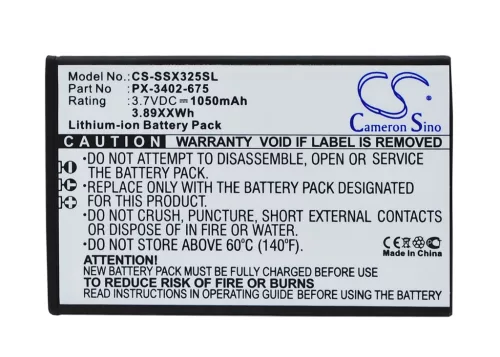 Simvalley PX-3402-912 helyettesítő mobiltelefon akkumulátor (Li-ion, 3.7V, 1050mAh / 3.89Wh) - Utángyártott