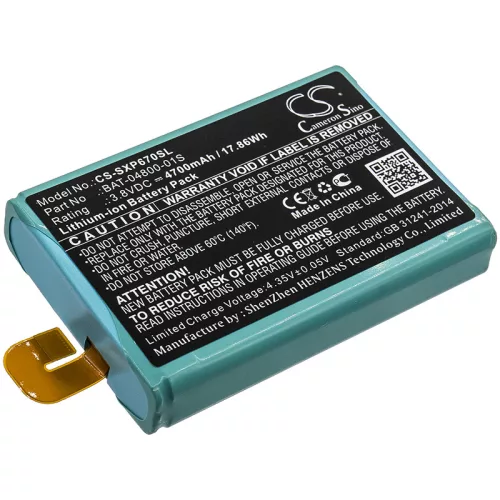 Socketmobile BAT-04800-01S helyettesítő mobiltelefon akkumulátor (Li-ion, 3.8V, 4700mAh / 17.86Wh) - Utángyártott