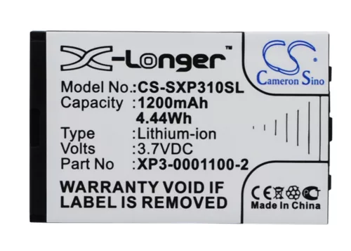 Socketmobile XP3-0001100-2 helyettesítő mobiltelefon akkumulátor (Li-ion, 3.7V, 1200mAh / 4.44Wh) - Utángyártott
