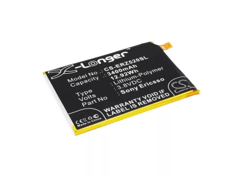 Sony LIS1605ERPC helyettesítő mobiltelefon akkumulátor (Li-Polymer, 3.8V, 3400mAh / 12.92Wh) - Utángyártott
