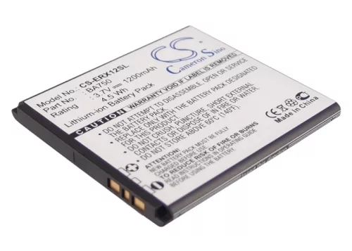 Sony Ericsson BA750 helyettesítő mobiltelefon akkumulátor (Li-ion, 3.7V, 1200mAh / 4.44Wh) - Utángyártott
