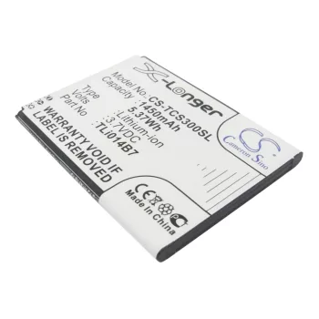   TCL TLi014B7 helyettesítő mobiltelefon akkumulátor (Li-ion, 3.7V, 1450mAh / 5.37Wh) - Utángyártott