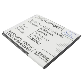   TCL TLi020JD helyettesítő mobiltelefon akkumulátor (Li-ion, 3.7V, 2000mAh / 7.40Wh) - Utángyártott