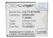 TCL TLi020JD helyettesítő mobiltelefon akkumulátor (Li-ion, 3.7V, 2000mAh / 7.40Wh) - Utángyártott