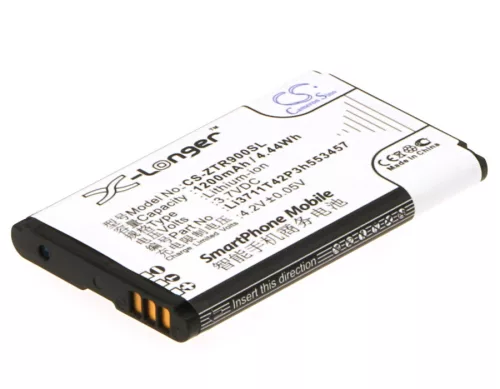 Telstra Li3711T42P3h553457 helyettesítő mobiltelefon akkumulátor (Li-ion, 3.7V, 1200mAh / 4.44Wh) - Utángyártott