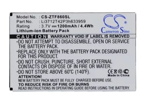 Telstra Li3712T42P3h633959 helyettesítő mobiltelefon akkumulátor (Li-ion, 3.7V, 1200mAh) - Utángyártott
