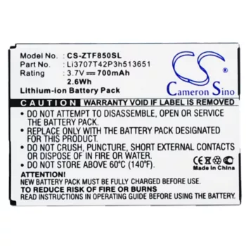   Telstra Li3707T42P3h513651 helyettesítő mobiltelefon akkumulátor (Li-ion, 3.7V, 700mAh) - Utángyártott
