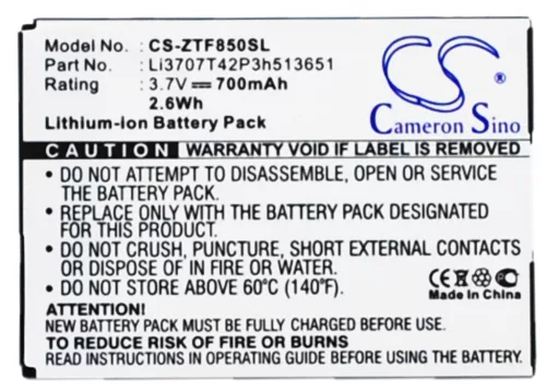 Telstra Li3707T42P3h513651 helyettesítő mobiltelefon akkumulátor (Li-ion, 3.7V, 700mAh) - Utángyártott