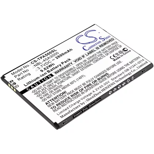 TP-Link NBL-45A3000 helyettesítő mobiltelefon akkumulátor (Li-ion, 3.7V, 2600mAh / 9.62Wh) - Utángyártott