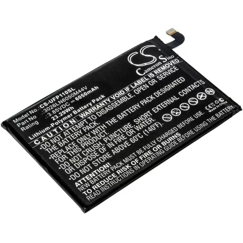 Ulefone 3026LN6050M44V helyettesítő mobiltelefon akkumulátor (Li-Polymer, 3.85V, 6050mAh / 23.29Wh) - Utángyártott