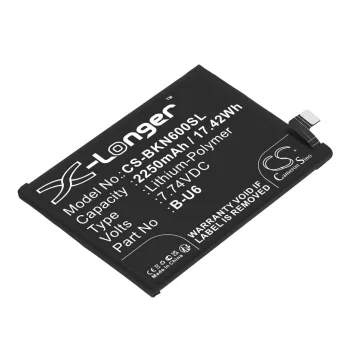   VIVO B-U6 helyettesítő mobiltelefon akkumulátor (Li-Polymer, 7.74V, 2250mAh / 17.42Wh) - Utángyártott