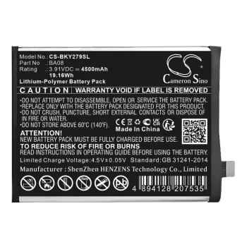   VIVO BA08 helyettesítő mobiltelefon akkumulátor (Li-Polymer, 3.91V, 4900mAh / 19.16Wh) - Utángyártott