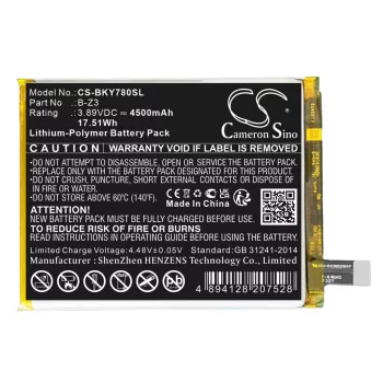   VIVO B-Z3 helyettesítő mobiltelefon akkumulátor (Li-Polymer, 3.89V, 4500mAh / 17.51Wh) - Utángyártott