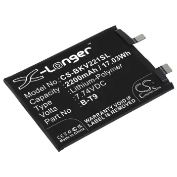   VIVO B-T9 helyettesítő mobiltelefon akkumulátor (Li-Polymer, 7.74V, 2200mAh / 17.03Wh) - Utángyártott