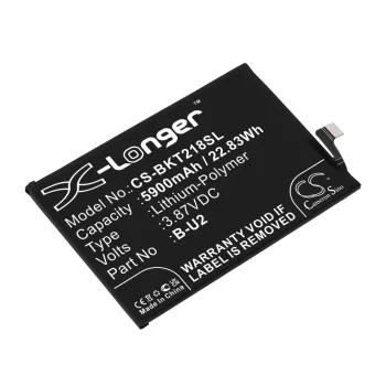   VIVO B-U2 helyettesítő mobiltelefon akkumulátor (Li-Polymer, 3.87V, 5900mAh / 22.83Wh) - Utángyártott