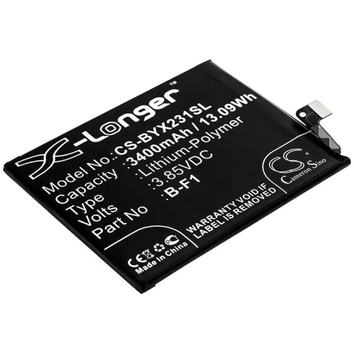 VIVO B-F1 helyettesítő mobiltelefon akkumulátor (Li-Polymer, 3.85V, 3400mAh / 13.09Wh) - Utángyártott