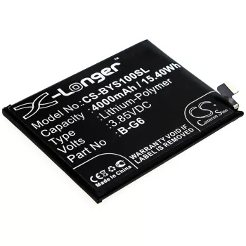   VIVO B-G6 helyettesítő mobiltelefon akkumulátor (Li-Polymer, 3.85V, 4000mAh / 15.40Wh) - Utángyártott