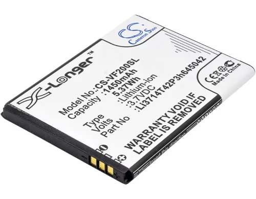 Vodafone Li3714T42P3h645042 helyettesítő mobiltelefon akkumulátor (Li-ion, 3.7V, 1450mAh / 5.37Wh) - Utángyártott