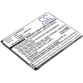   Wiko 3921 helyettesítő mobiltelefon akkumulátor (Li-ion, 3.8V, 2600mAh / 9.88Wh) - Utángyártott