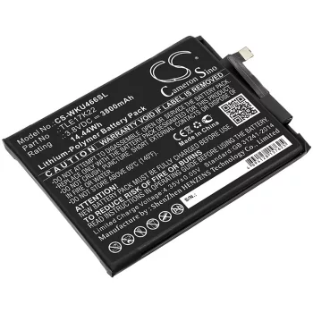   Wiko TLE17K22 helyettesítő mobiltelefon akkumulátor (Li-Polymer, 3.8V, 3800mAh / 14.44Wh) - Utángyártott