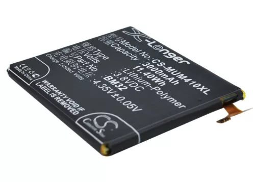 Xiaomi BM32 helyettesítő mobiltelefon akkumulátor (Li-Polymer, 3.8V, 3000mAh / 11.40Wh) - Utángyártott
