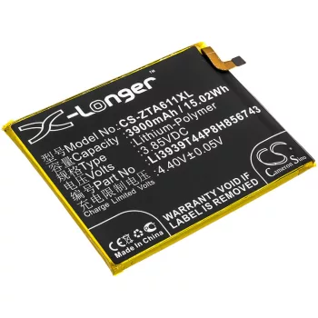   ZTE Li3939T44P8H856743 helyettesítő mobiltelefon akkumulátor (Li-Polymer, 3.85V, 3900mAh / 15.02Wh) - Utángyártott