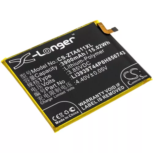 ZTE Li3939T44P8H856743 helyettesítő mobiltelefon akkumulátor (Li-Polymer, 3.85V, 3900mAh / 15.02Wh) - Utángyártott