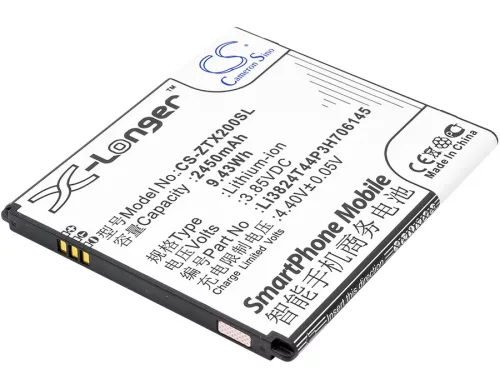 ZTE Li3824T44P3H706145 helyettesítő mobiltelefon akkumulátor (Li-ion, 3.85V, 2450mAh / 9.43Wh) - Utángyártott