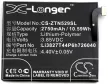 ZTE Li3827T44P6h726040 helyettesítő mobiltelefon akkumulátor (Li-Polymer, 3.85V, 2750mAh / 10.59Wh) - Utángyártott