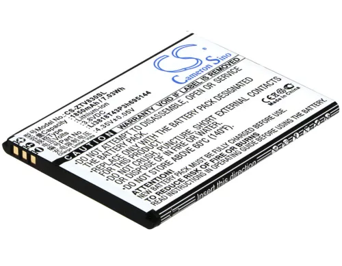 ZTE Li3818T43P3h695144 helyettesítő mobiltelefon akkumulátor (Li-ion, 3.8V, 1850mAh / 7.03Wh) - Utángyártott