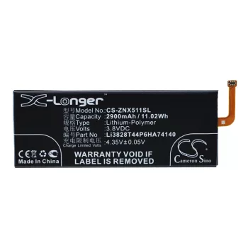   ZTE Li3829T44P6HA74140 helyettesítő mobiltelefon akkumulátor (Li-Polymer, 3.8V, 2900mAh / 11.02Wh) - Utángyártott