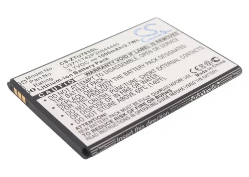 ZTE Li3711T42P3h644440 helyettesítő mobiltelefon akkumulátor (Li-ion, 3.7V, 1000mAh / 3.7Wh) - Utángyártott