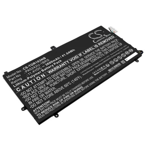 Toshiba PA5242U-1BRS helyettesítő laptop akkumulátor (Li-Polymer, 11.4V, 3600mAh / 41.04Wh) - Utángyártott