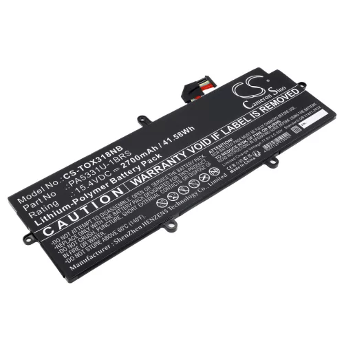 Toshiba Dynabook Terca A30-G-116 készülékhez laptop akkumulátor (Li-Polymer, 15.4V, 2700mAh / 41.58Wh) - Utángyártott