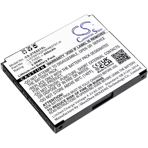 ZTE Li3709T42P3H483757-H helyettesítő mobiltelefon akkumulátor (Li-ion, 3.7V, 800mAh / 2.96Wh) - Utángyártott