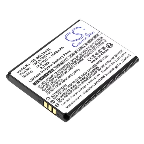 Bea-fon SL720i helyettesítő mobiltelefon akkumulátor (Li-Polymer, 3.8V, 1500mAh / 5.7Wh) - Utángyártott