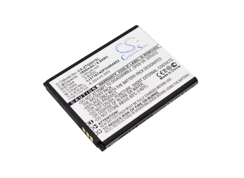 ZTE Li3716T42P3h604852 helyettesítő mobiltelefon akkumulátor (Li-ion, 3.8V, 1800mAh / 6.84Wh) - Utángyártott