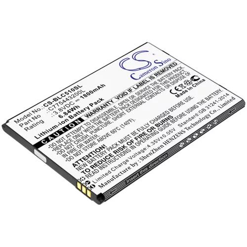 BLU C775443200L helyettesítő mobiltelefon akkumulátor (Li-ion, 3.8V, 1800mAh / 6.84Wh) - Utángyártott