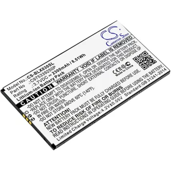   BLU C975339250P helyettesítő mobiltelefon akkumulátor (Li-ion, 3.7V, 2300mAh / 8.51Wh) - Utángyártott