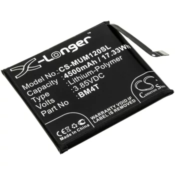   Xiaomi BM4T helyettesítő mobiltelefon akkumulátor (Li-Polymer, 3.85V, 4500mAh / 17.33Wh) - Utángyártott
