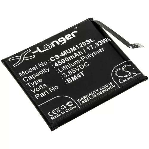 Xiaomi BM4T helyettesítő mobiltelefon akkumulátor (Li-Polymer, 3.85V, 4500mAh / 17.33Wh) - Utángyártott
