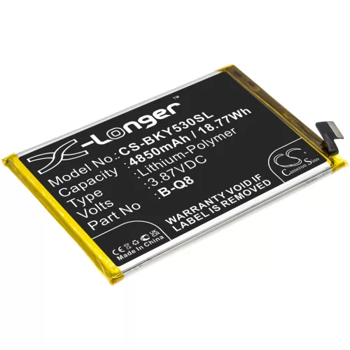 Vivo B-Q8 helyettesítő mobiltelefon akkumulátor (Li-Polymer, 3.87V, 4850mAh / 18.77Wh) - Utángyártott