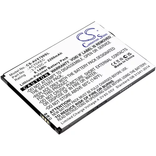 Archos AC70XEC helyettesítő mobiltelefon akkumulátor (Li-Polymer, 3.7V, 2200mAh / 8.14Wh) - Utángyártott