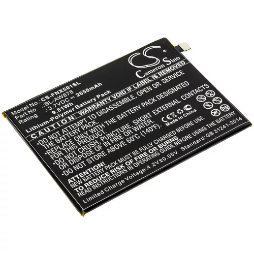 Infinix BL-AW878 helyettesítő mobiltelefon akkumulátor (Li-Polymer, 3.7V, 2650mAh / 9.81Wh) - Utángyártott